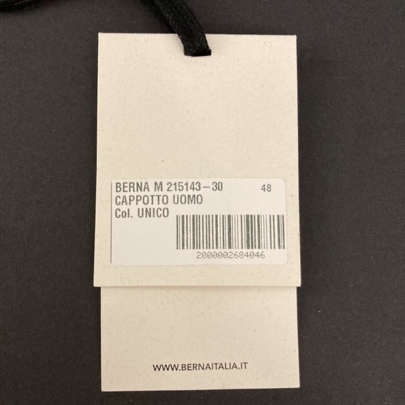 Berna Men’s Grey Houndstooth Coat, Size 48(US 38), New With Tag - Picture 10 of 10